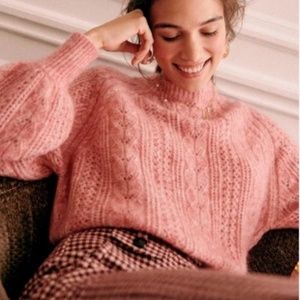 Sezane Scarlett Sweater in Rose